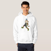aap bij Handbalspeler met handbal Hoodie (Voorkant volledig)