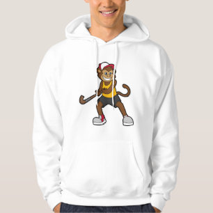 aap bij Hockey met Hockey stick Hoodie
