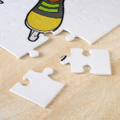 aap bij ijsschaatsen met ijsschaatsen legpuzzel (Zijkant)