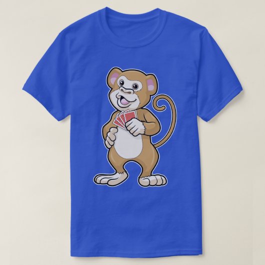 Aap bij met kaarten 1 t-shirt (Design voorkant)