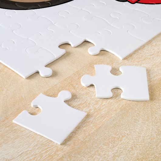 aap bij muziek met hoofdtelefoon legpuzzel (Zijkant)