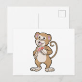 aap bij Poker met pokerkaarten Briefkaart (Voorkant / Achterkant)