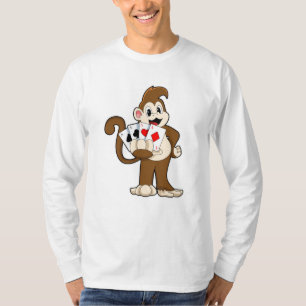 aap bij Poker met pokerkaarten T-shirt