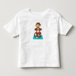 aap bij Yoga in de Permanente Kinder Shirts
