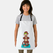 aap bij Yoga in de Permanente Schort (Insitu)