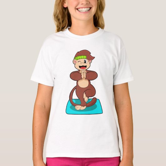 aap bij Yoga in de Permanente T-shirt (Voorkant)