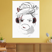 aap. canvas afdruk (Insitu (Woonkamer))