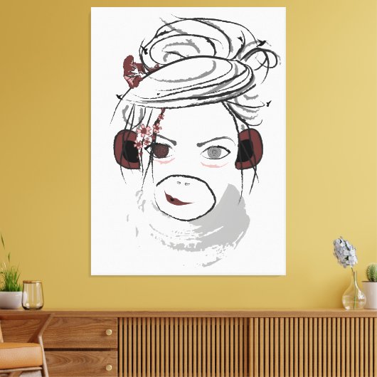 aap. canvas afdruk (Insitu (Woonkamer))