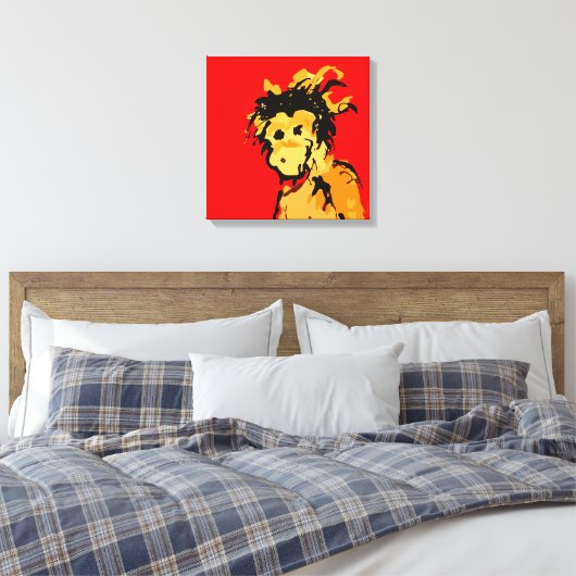 aap canvas afdruk (Insitu (Slaapkamer))