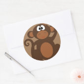 aap-chimp-aap-chimpansedier ronde sticker (Envelop)