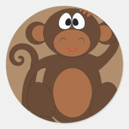 aap-chimp-aap-chimpansedier ronde sticker