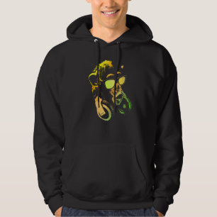 Aap Chimp Met Zonnebril En Hoofdtelefoon Hoodie