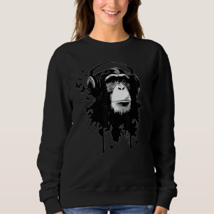 Aap Chimp Zakelijke chimpansee Aap Vlinder Inkt Trui