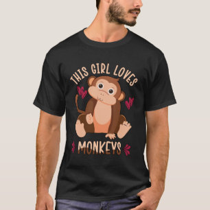 Aap Chimpansee Ape Zoo Dier Meisje Vrouwen T-shirt