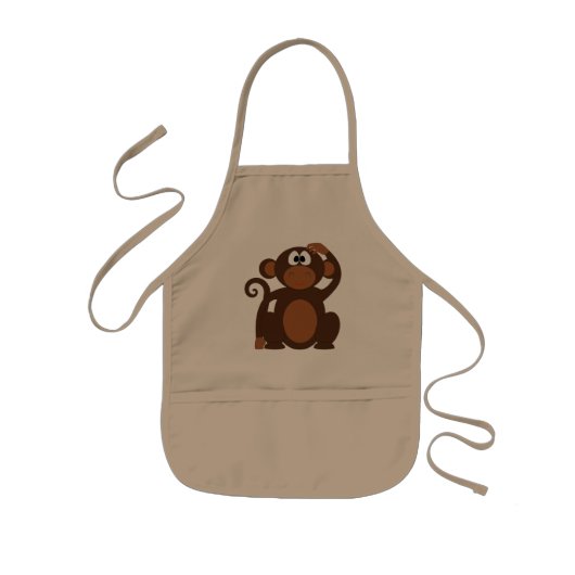 aap-chimpansee-dier kinder schort (Voorkant)