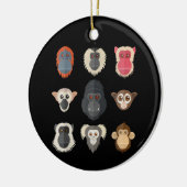 Aap Chimpansee Gorilla Slankapen Eekhoorn M Keramisch Ornament (Links)