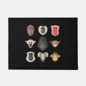 Aap Chimpansee Gorilla Slingeraap Eekhoorn M Deurmat (Voorkant)