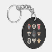 Aap Chimpansee Gorilla Slingeraap Eekhoorn M Sleutelhanger (Voorkant Links)