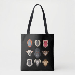 Aap Chimpansee Gorilla Slingeraap Eekhoorn M Tote Bag