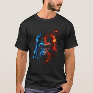 Aap Chimpansee Vlammen Schattig Aap Dier 1 T-shirt