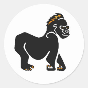 Aap - Cool GORILLA - Primaat - Wildlife-Africa Ronde Sticker