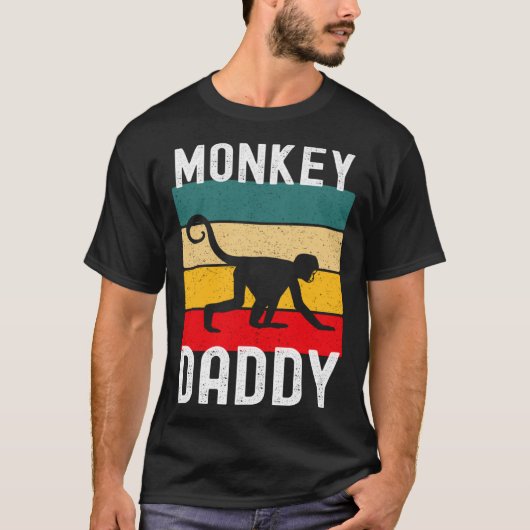 Aap Daddy  Retro Monkey Ape T-shirt (Voorkant)
