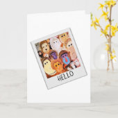 Aap Denken aan je Wenskaart Kaart (Gele Bloem)