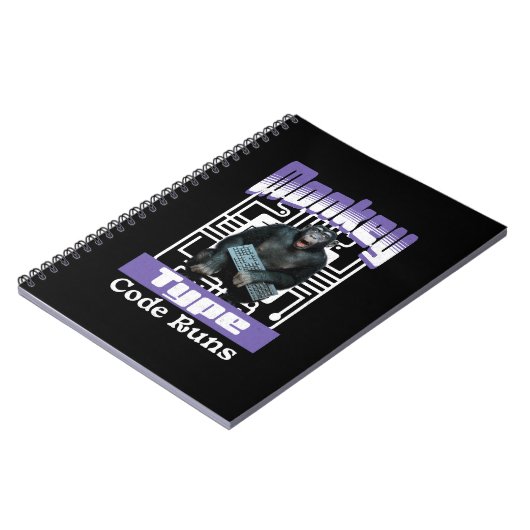 Aap die code typt laat programma's draaien - progr notitieboek (Linkerzijde)