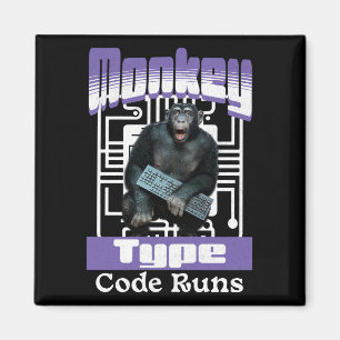 Aap die code typt laat programmeur humor los magneet