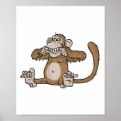 aap die een gezicht trekt poster (Voorkant)