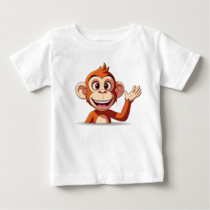 Aap die hallo zwaait Vector Illustratie
