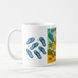 Aap draagt slippers koffiemok