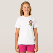 Aap drinkt kokosdrank Kinderen T-shirt (Voorkant volledig)