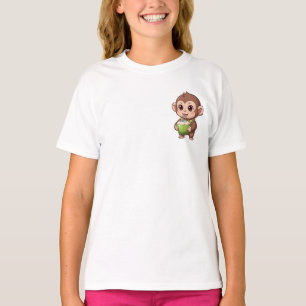Aap drinkt kokosdrank Kinderen T-shirt