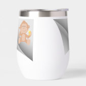 Aap eet banaan onder de pleister (Links)