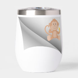 Aap eet banaan onder de pleister