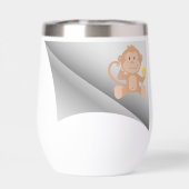 Aap eet banaan onder de pleister (Achterkant)