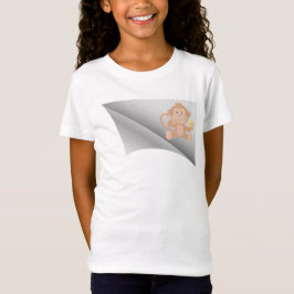 Aap eet banaan onder de pleister t-shirt