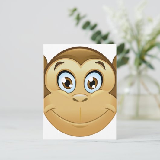 aap emoji briefkaart (Staand voorkant)