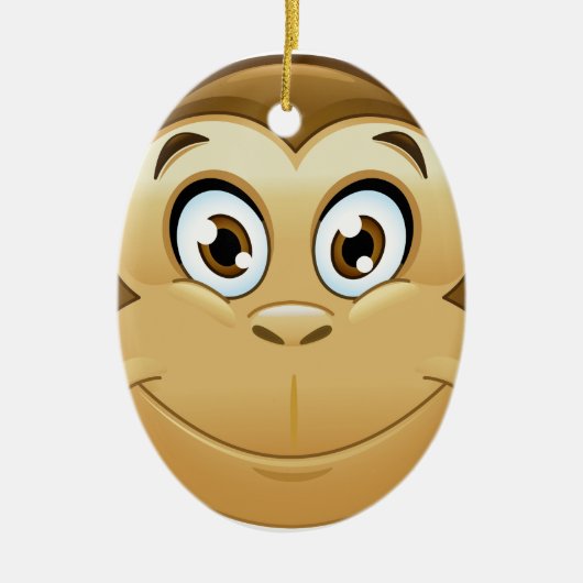 aap emoji keramisch ornament (Voorkant)
