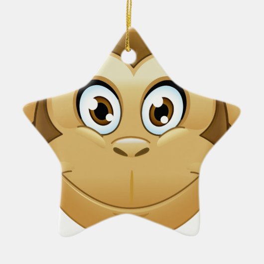 aap emoji keramisch ornament (Voorkant)