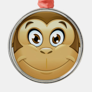 aap emoji metalen ornament