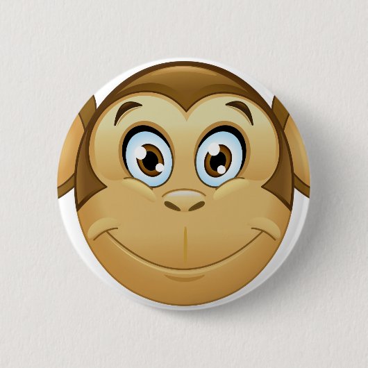 aap emoji ronde button 5,7 cm (Voorkant)