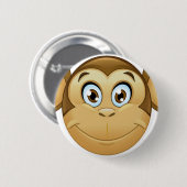 aap emoji ronde button 5,7 cm (Voorkant /achterkant)