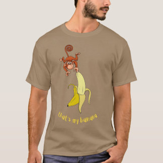 Aap en banaan grappig dier retro t-shirt
