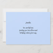 Aap en bananen doolhof puzzel verjaardagskaart (Achterkant)