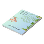 Aap en bananen doolhof verjaardagsfeestjes notitie notitieblok (Linkerzijde)