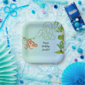 Aap en bananen doolhof verjaardagspapier borden papieren bordje (Feest)