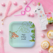 Aap en bananen doolhof verjaardagspapier borden papieren bordje (Feest)