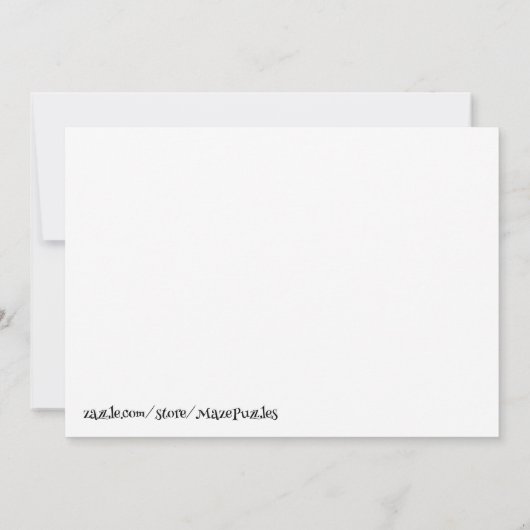 Aap en bananen doolhof verjaardagsuitnodigingen kaart (Achterkant)